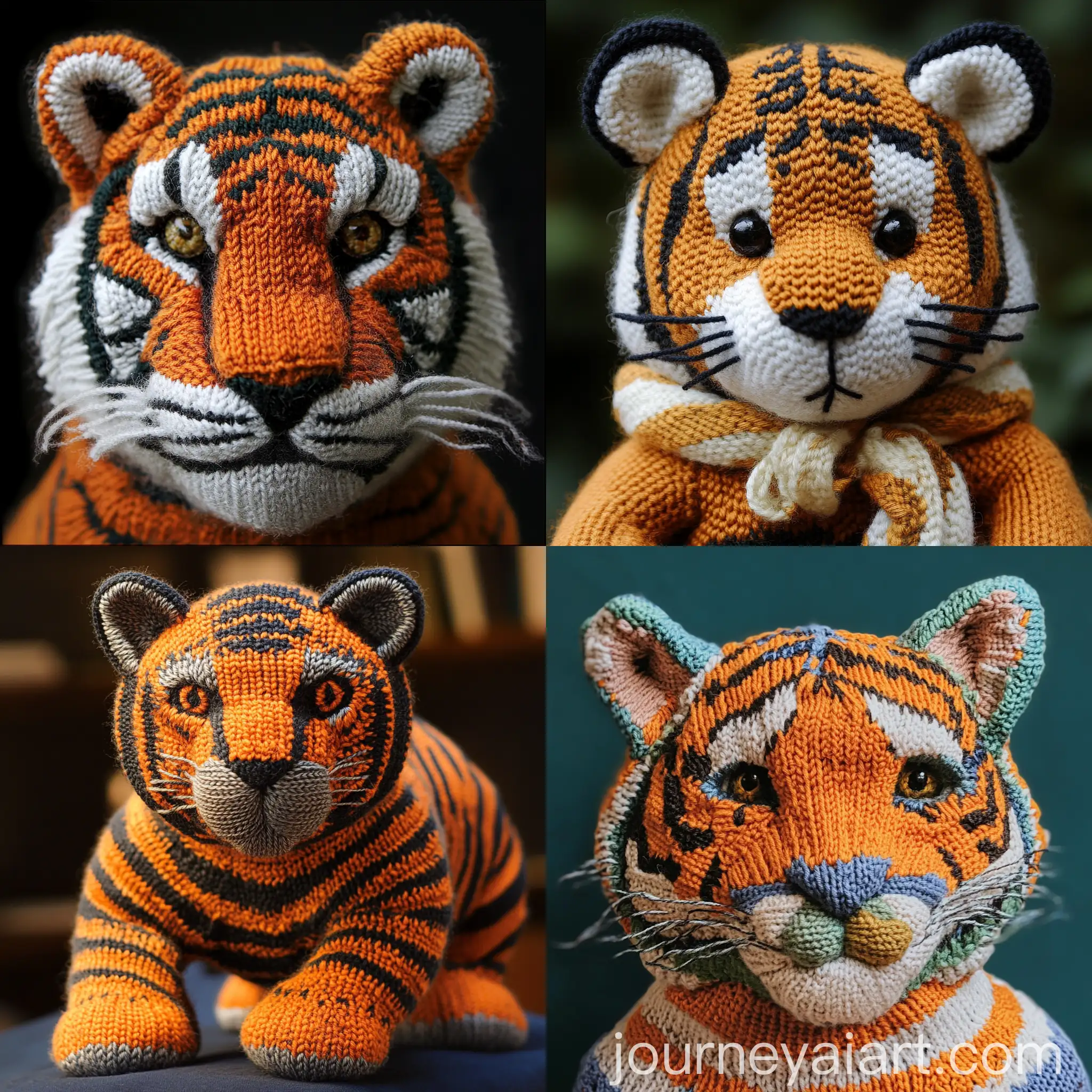 Tiger-Knitting-Artwork-in-Vibrant-Colors