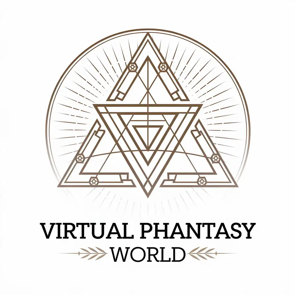 LOGO-Design-for-Virtual-Phantasy-World-Triangle-Geometry-Symbol-in-Moderate-Tones-for-Religious-Industry