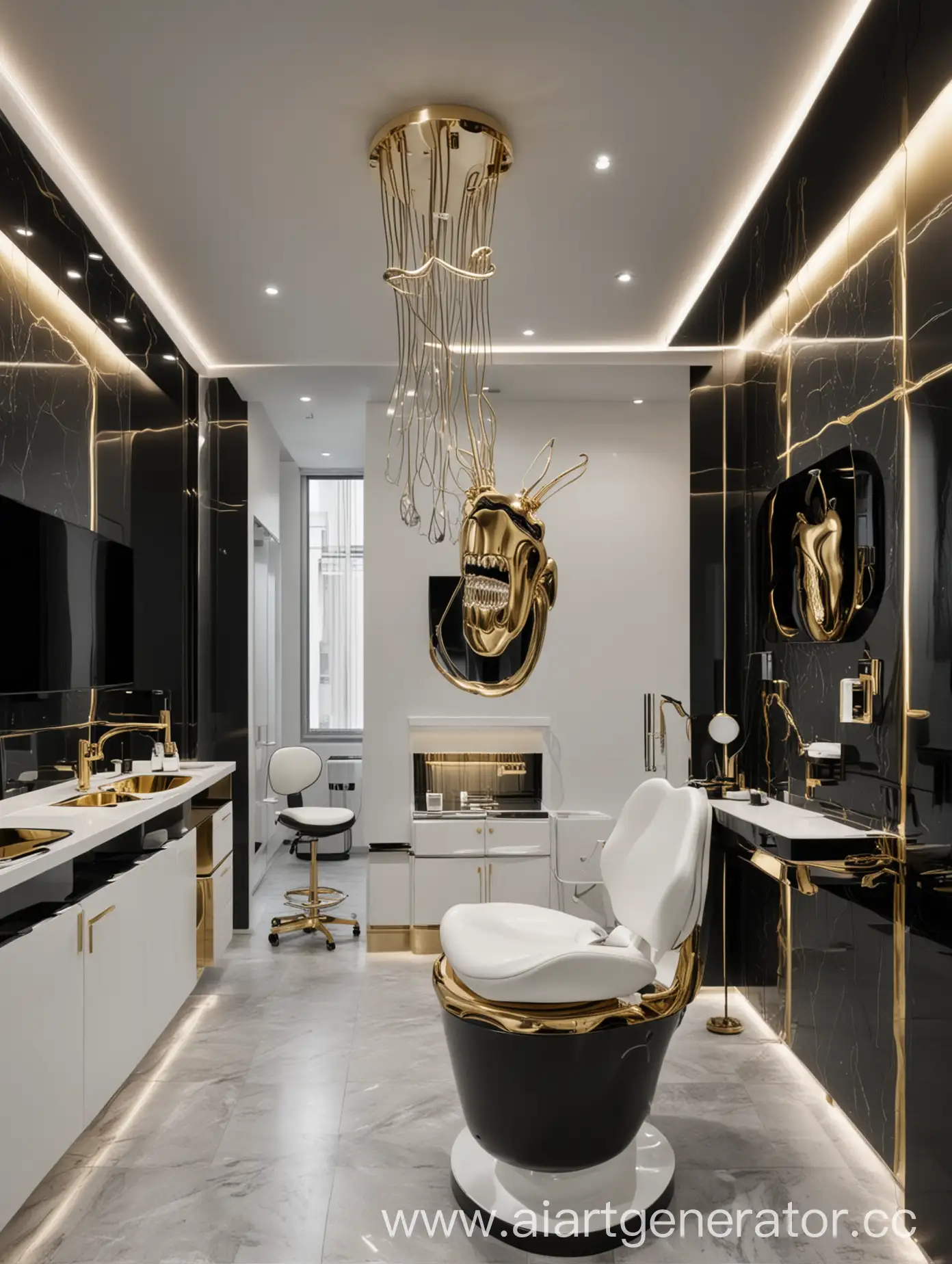 Futuristic-Dental-Clinic-with-Advanced-Technology-and-Unique-Black-White-and-Gold-Interior-Design