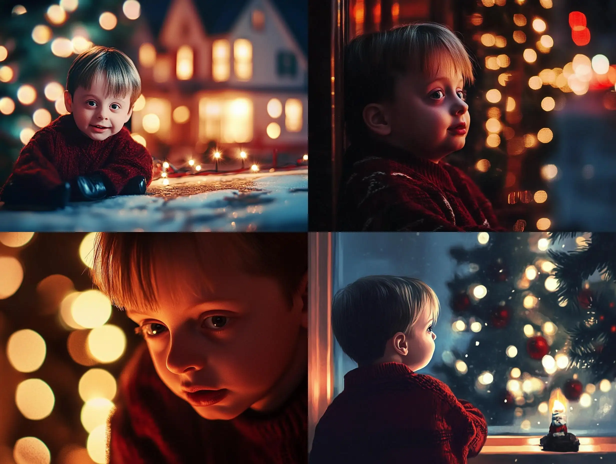 Home-Alone-Inspired-Christmas-Scene-with-Blurred-Lights-in-the-Background