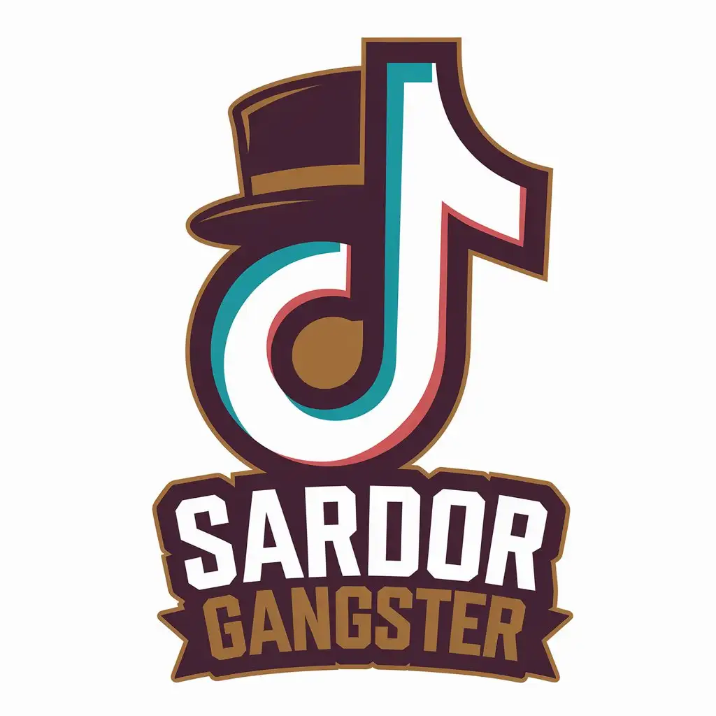 LOGO Design for SARDOR GANGSTER Vector Logo with TikTok Qiroli Symbol for Entertainment Industry