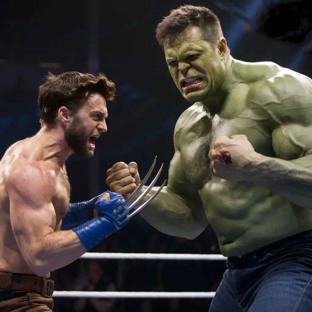 Daniel-Radcliffe-as-Wolverine-and-Elon-Musk-as-Hulk-in-a-Wrestling-Showdown