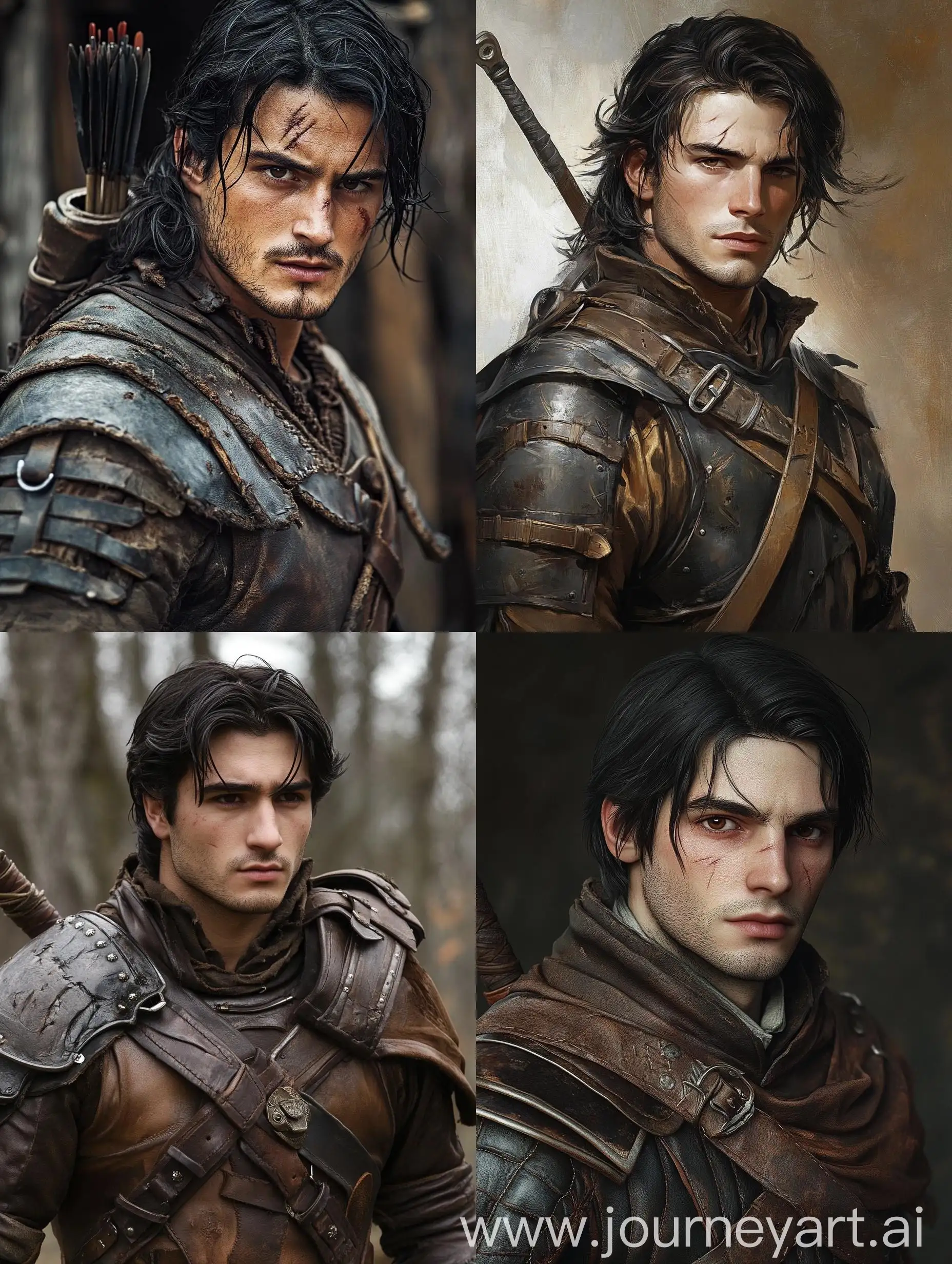 Young-Man-in-Leather-Armor-with-Bow-Neutral-Expression