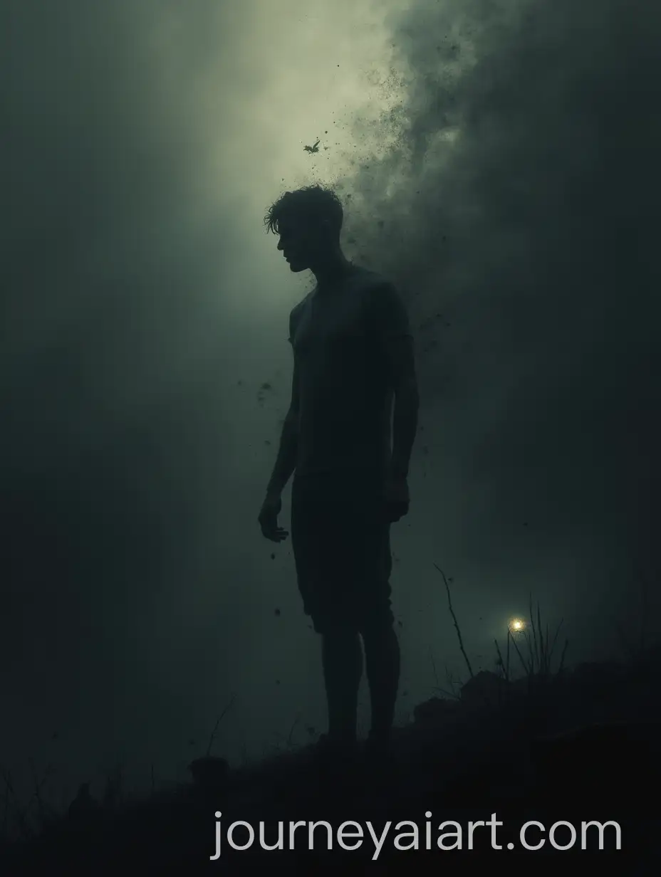 Figure-in-Darkness-with-Fading-Light-Atmosphere-of-Despair-and-Defeat