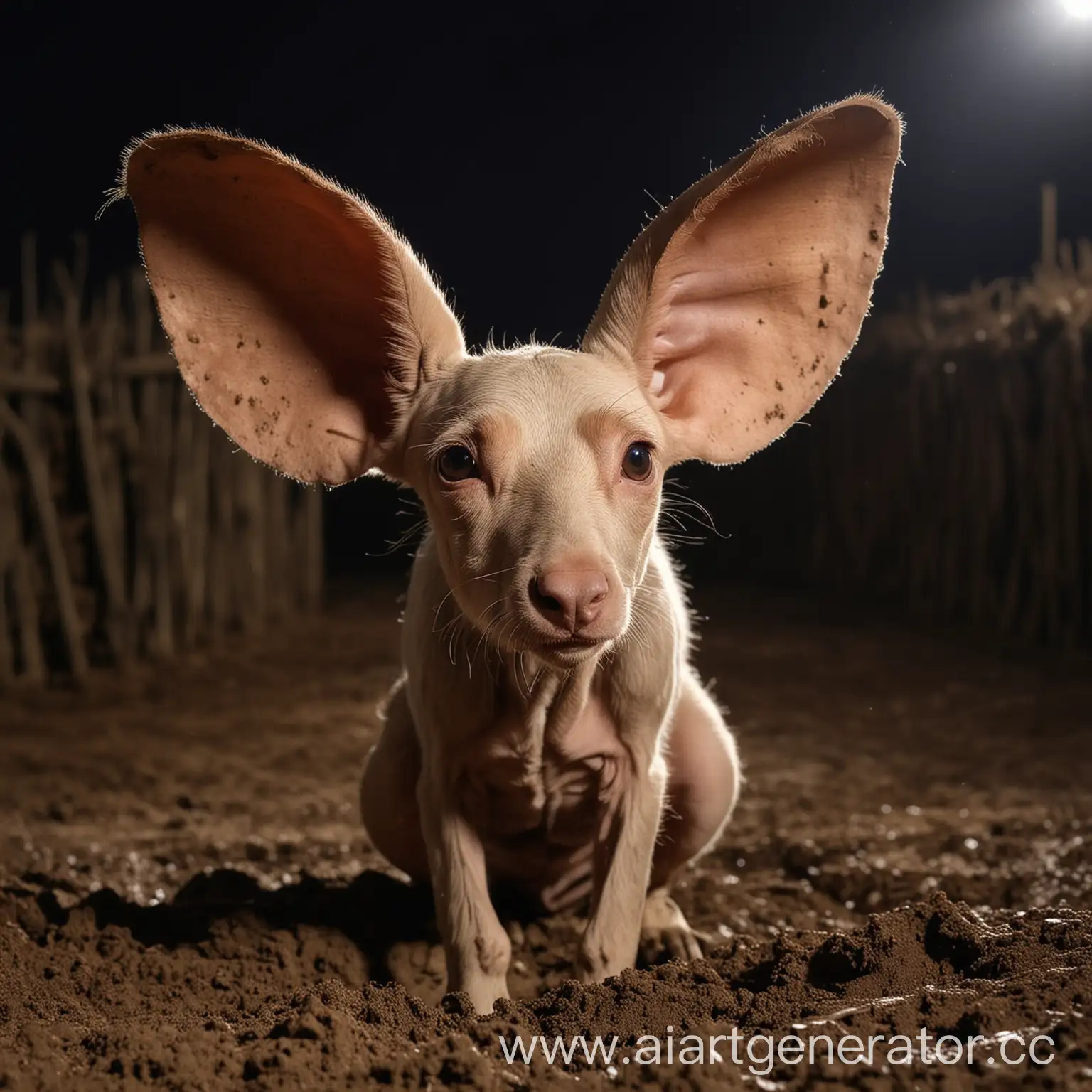 Enormous-Ears-Funny-Rooster-in-Colorful-Lights