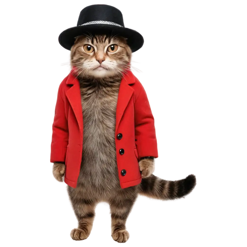 Sad-Cat-with-Black-Hat-and-Red-Coat-PNG-Image-Perfect-for-Creative-and-Humorous-Designs