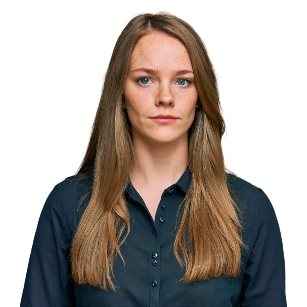 Realistic-PNG-Portrait-of-an-American-Woman-with-Acne-Scars-and-Freckles