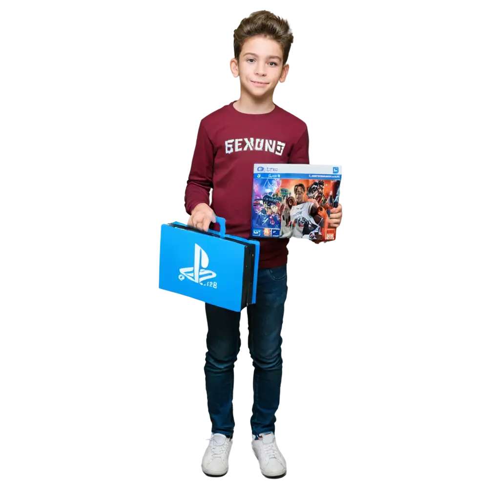 PNG-Image-of-a-13YearOld-Rich-Boy-Holding-a-PS5-Game-HighQuality-Visuals-for-Engaging-Content