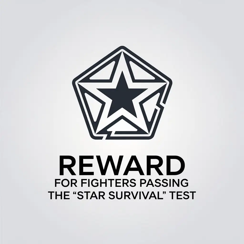 LOGO Design For Star Survival Test Pentagon and Star Symbol in Minimalistic Style