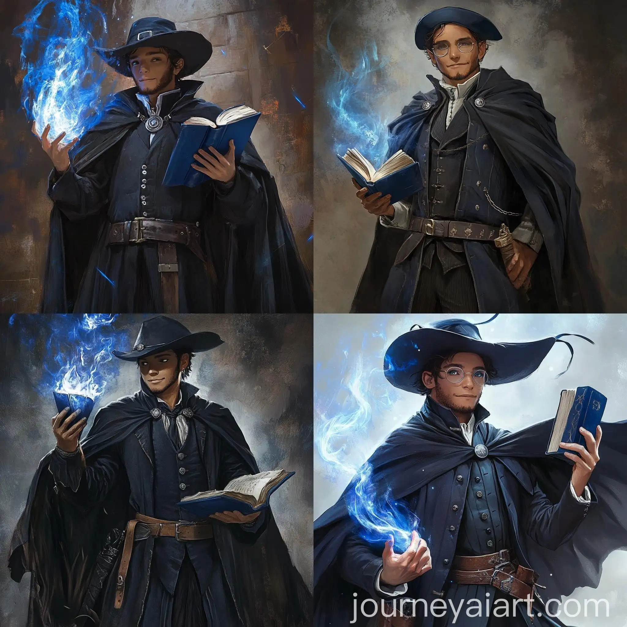 Wizard-Casting-Blue-Fire-Magic-in-Painted-Style