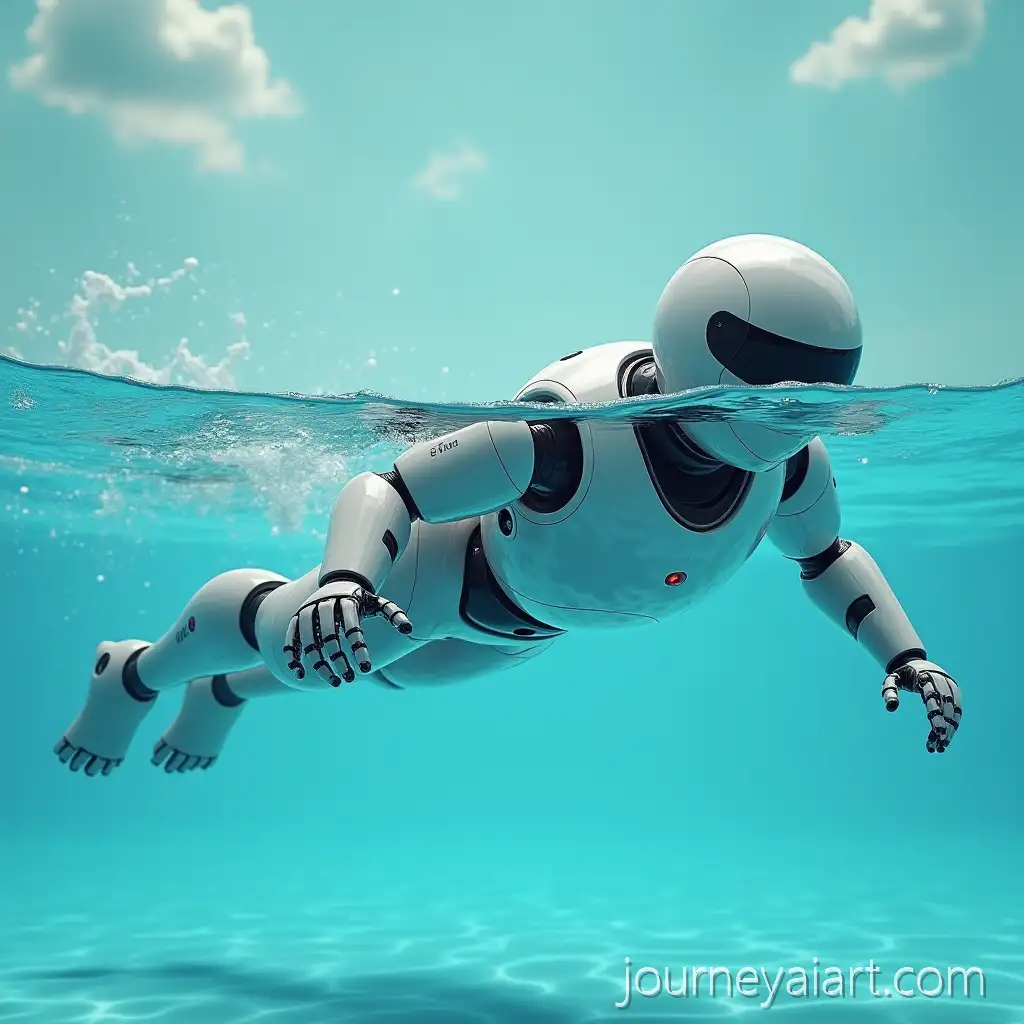 Realistic-Swimming-Robot-in-Action