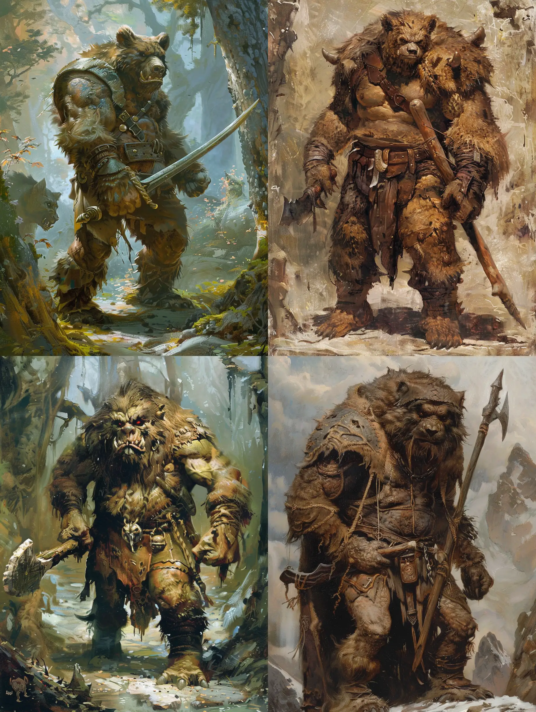 Fantasy-Bugbear-Warrior-in-Ferocious-Style