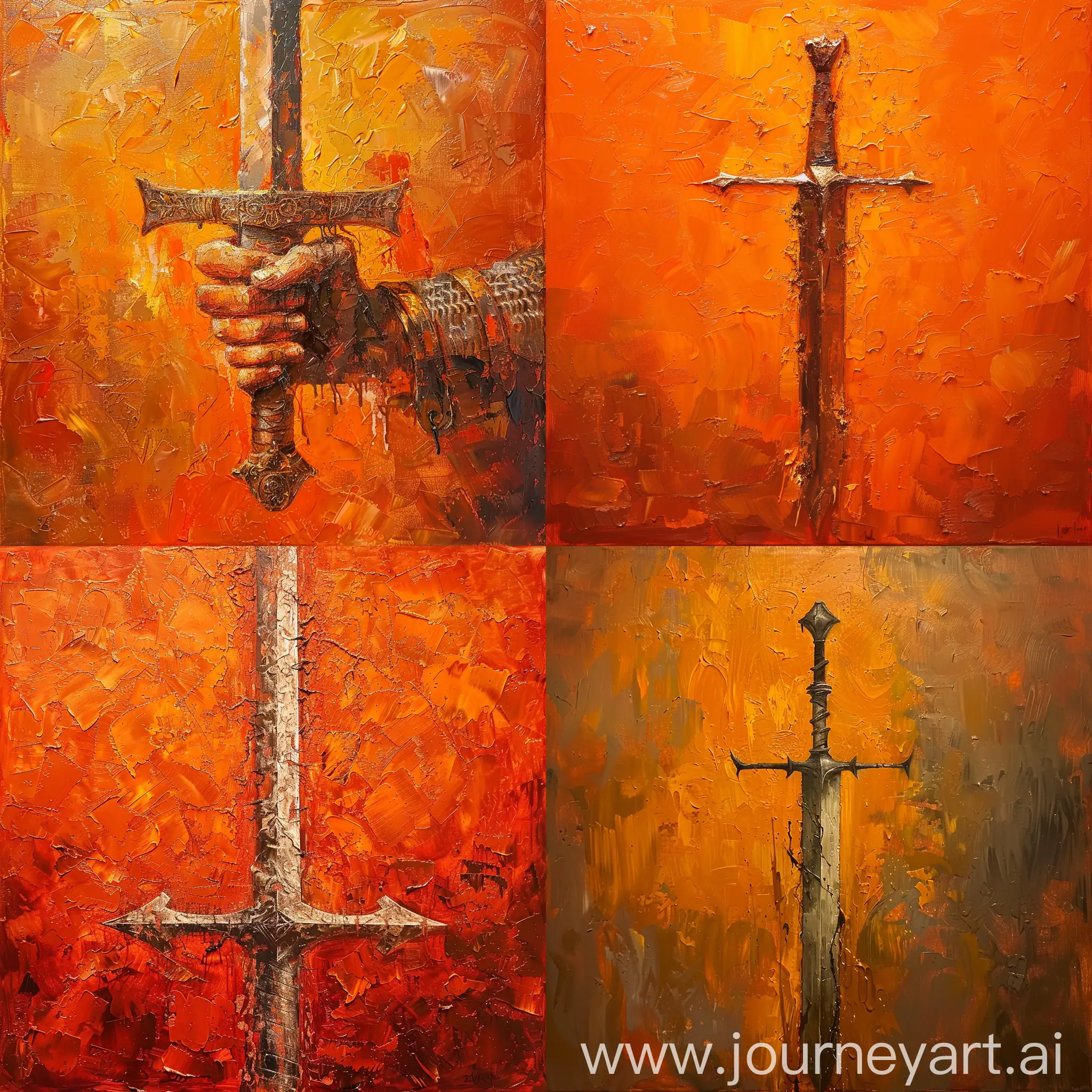 Impressionist-Renaissance-Sword-in-Orange-Palette