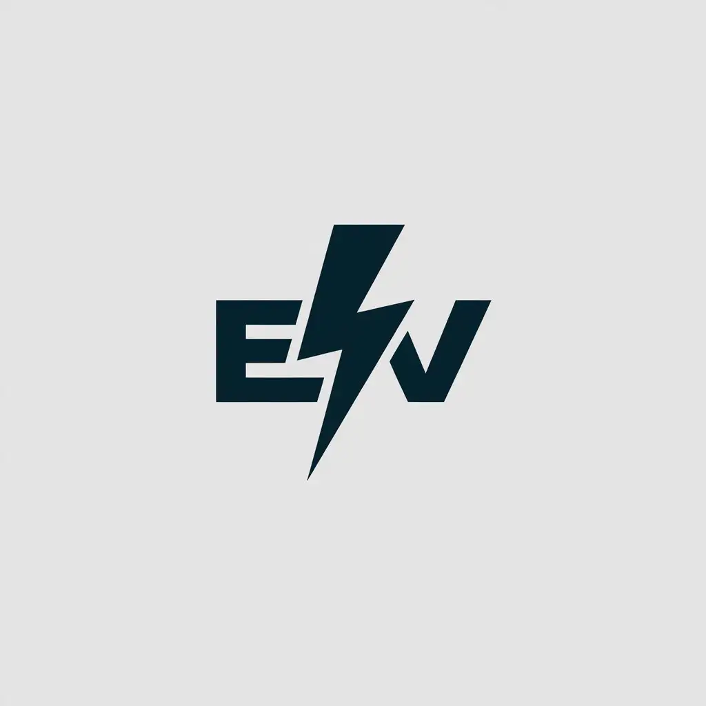 LOGO Design for EV Lightning Symbol with Minimalistic Style for Technology Industry