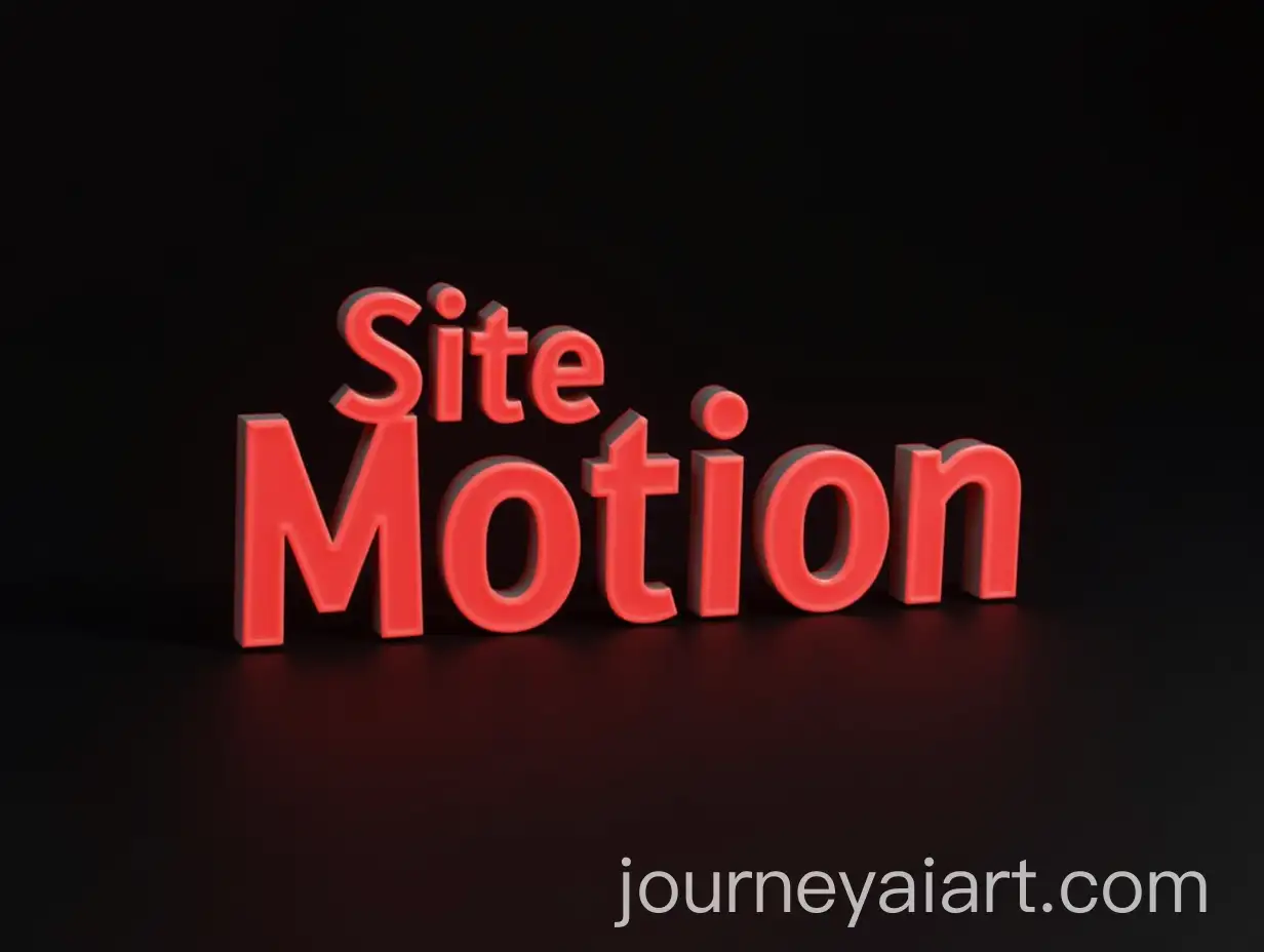 3D-Rendered-Site-Motion-Logo-in-Red-and-White-with-Black-Background