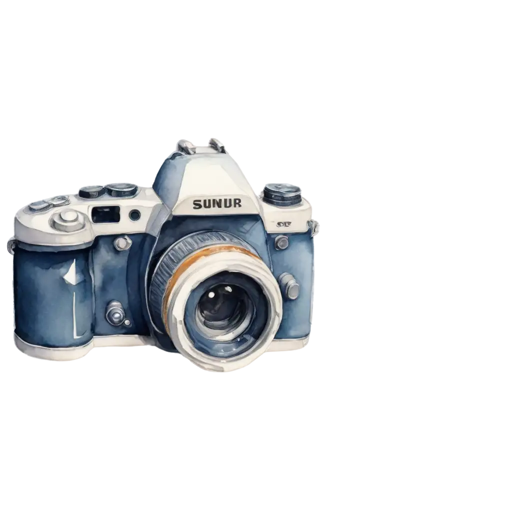 Watercolour-Style-DSLR-CameraPNG-Image-SEO-Analysis-PNG-for-Creative-Projects-and-Design