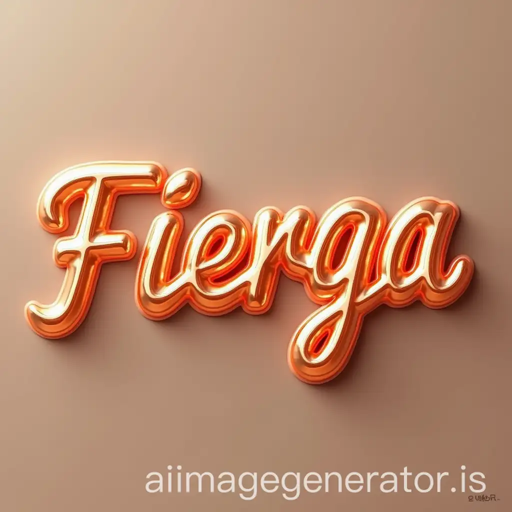 Fierga-Name-in-Curved-Bubble-Font-with-SilverApricot-Fill