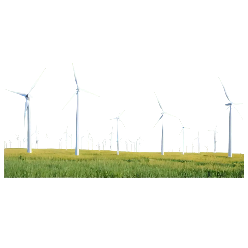 Wind turbines, transmission towers, prairie, Mongolian yurts