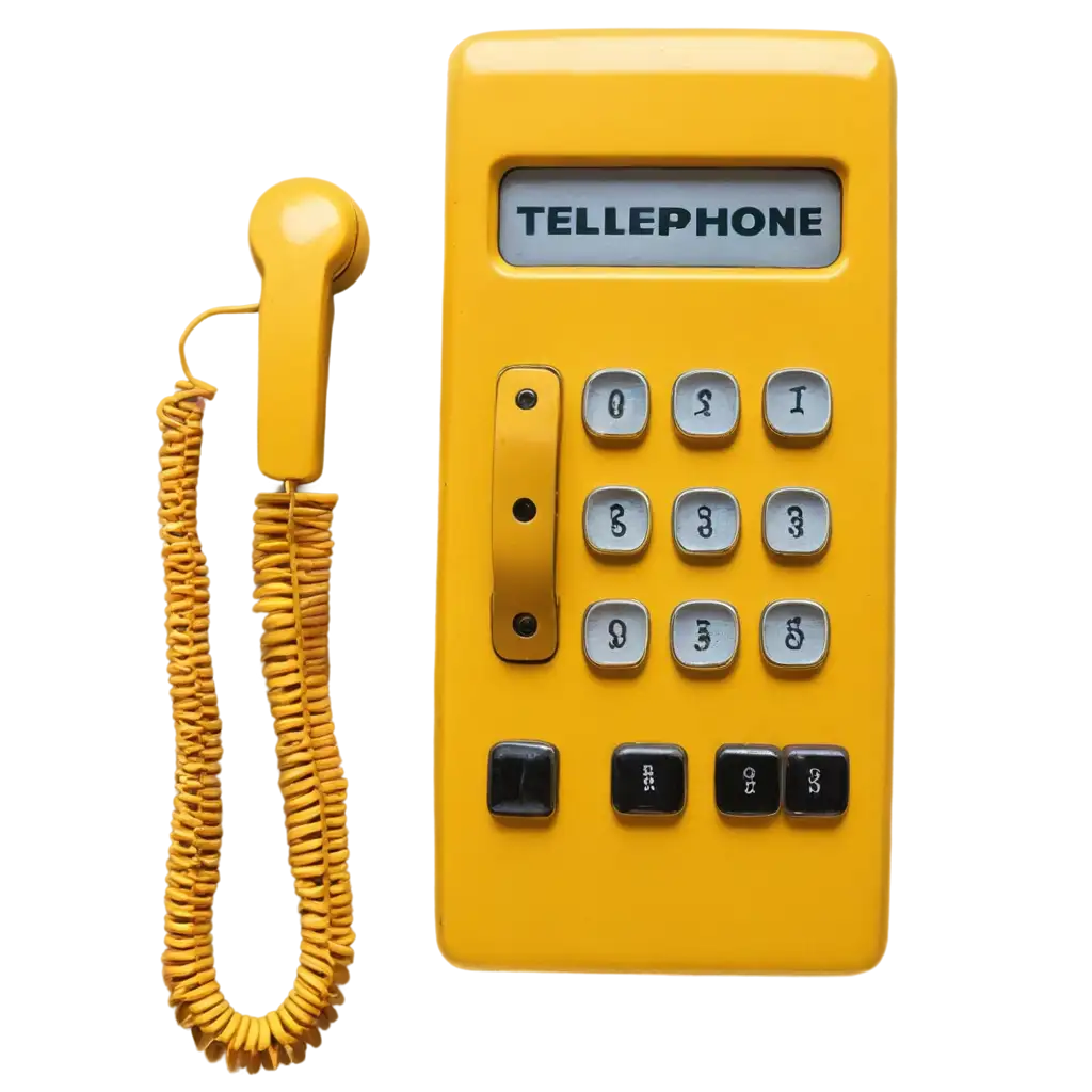 telephone in yellow color