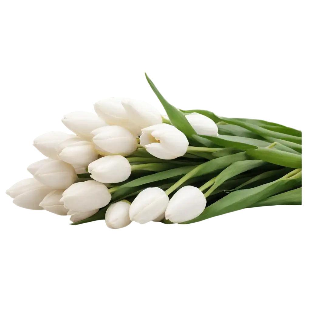 Stunning-White-Tulips-Bouquet-PNG-Image-for-Clear-and-Versatile-Use