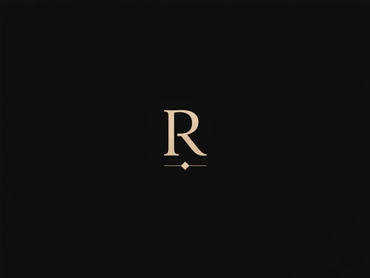 Luxury clothing brand logo for "Ross The Boss-Ov" (RTB-OV). Minimalist & clean. Create a sophisticated monogram using initials "RTB-OV" (or RTBOV). Integrate a subtle, luxurious symbol within monogram or as standalone. Chic, minimalist wordmark for brand name. Propose luxurious colour palette (monochromatic/neutral preferred). High-end, timeless, elegant style.