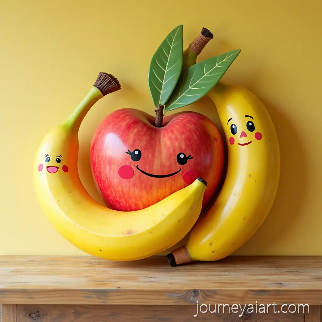 Cafe-Wall-with-Apple-andCafe-wall-with-fruits-Banana-Faces