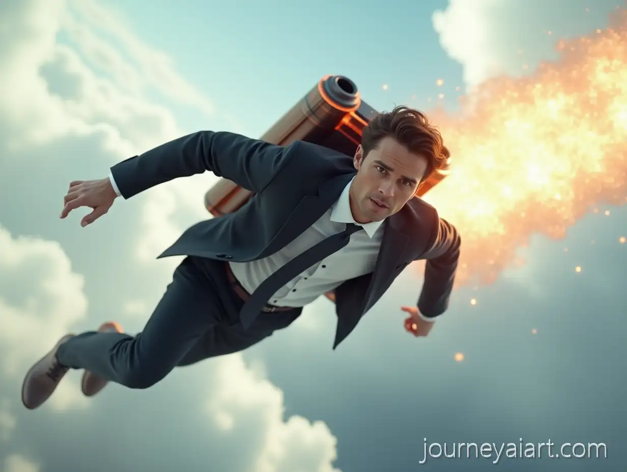 Businessman-with-Jetpack-Flying-High-in-the-Sky-withBusinessman-with-Jetpack-Dynamic-Action-Pose