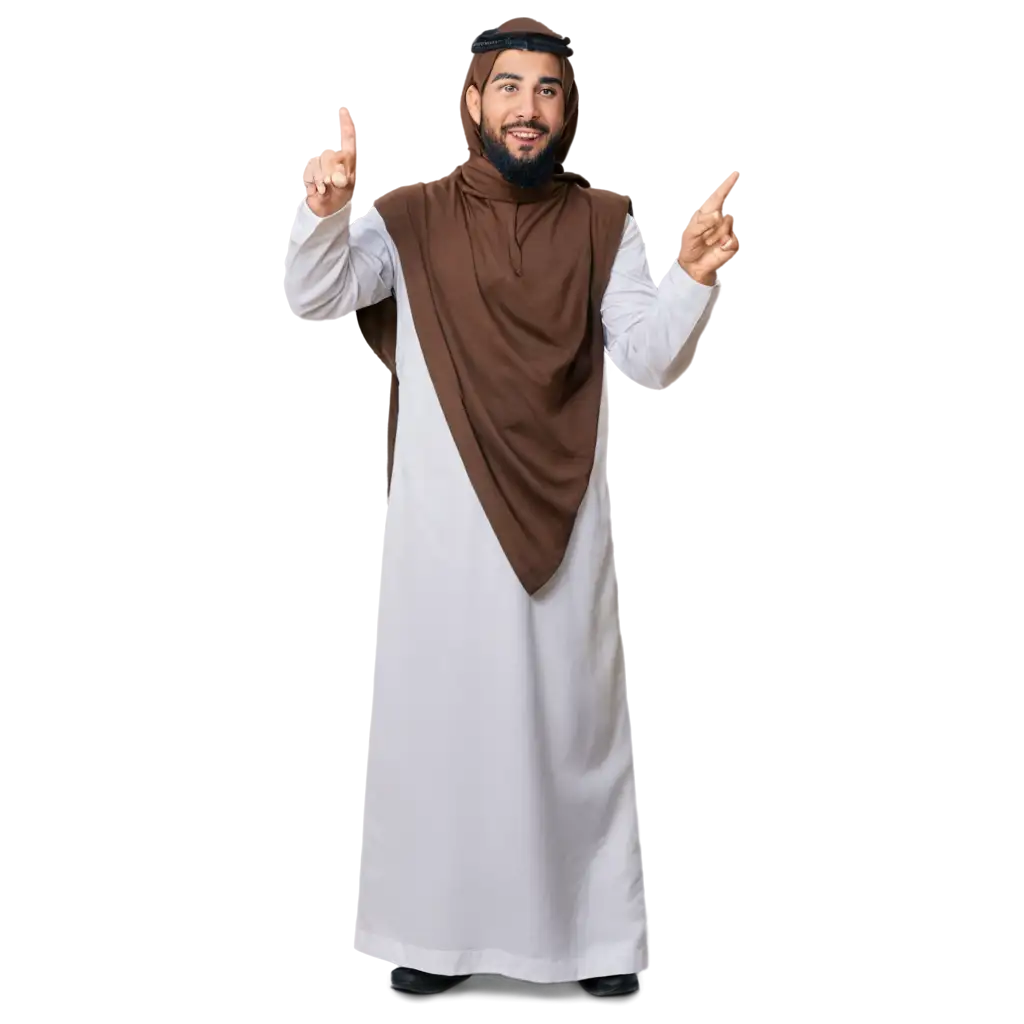 HighQuality-PNG-Image-of-Arab-Man-in-White-Thoub-Pointing-at-Something-Big