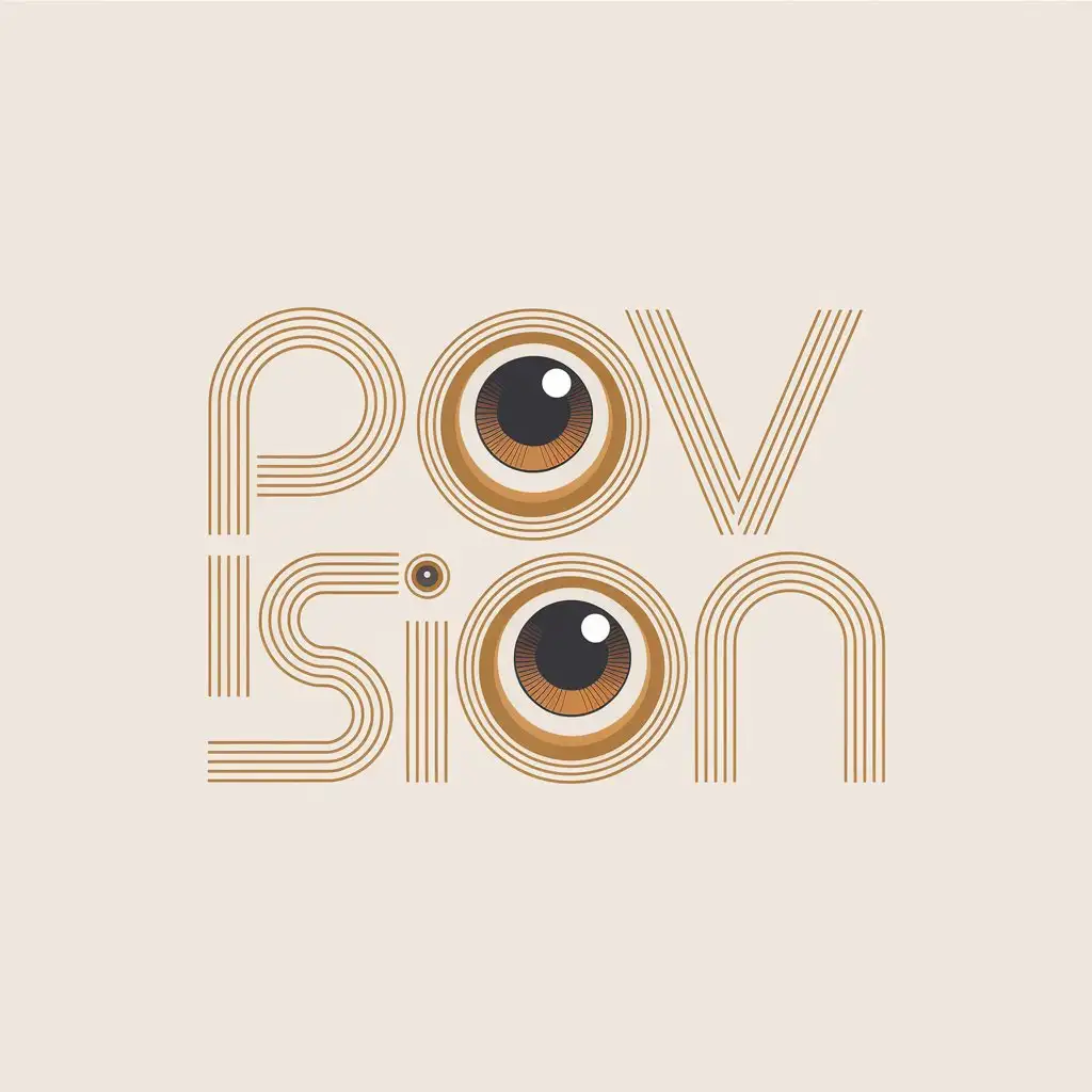 LOGO-Design-for-POVISION-Modern-Font-with-Eye-Symbol-Ideal-for-Internet-Industry