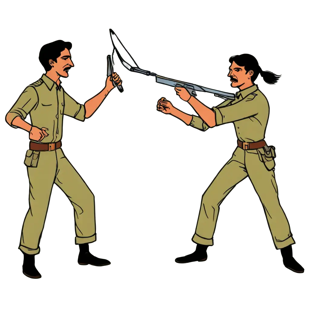 Vibrant-Cartoon-PNG-of-Indian-Freedom-Fighters-in-Action