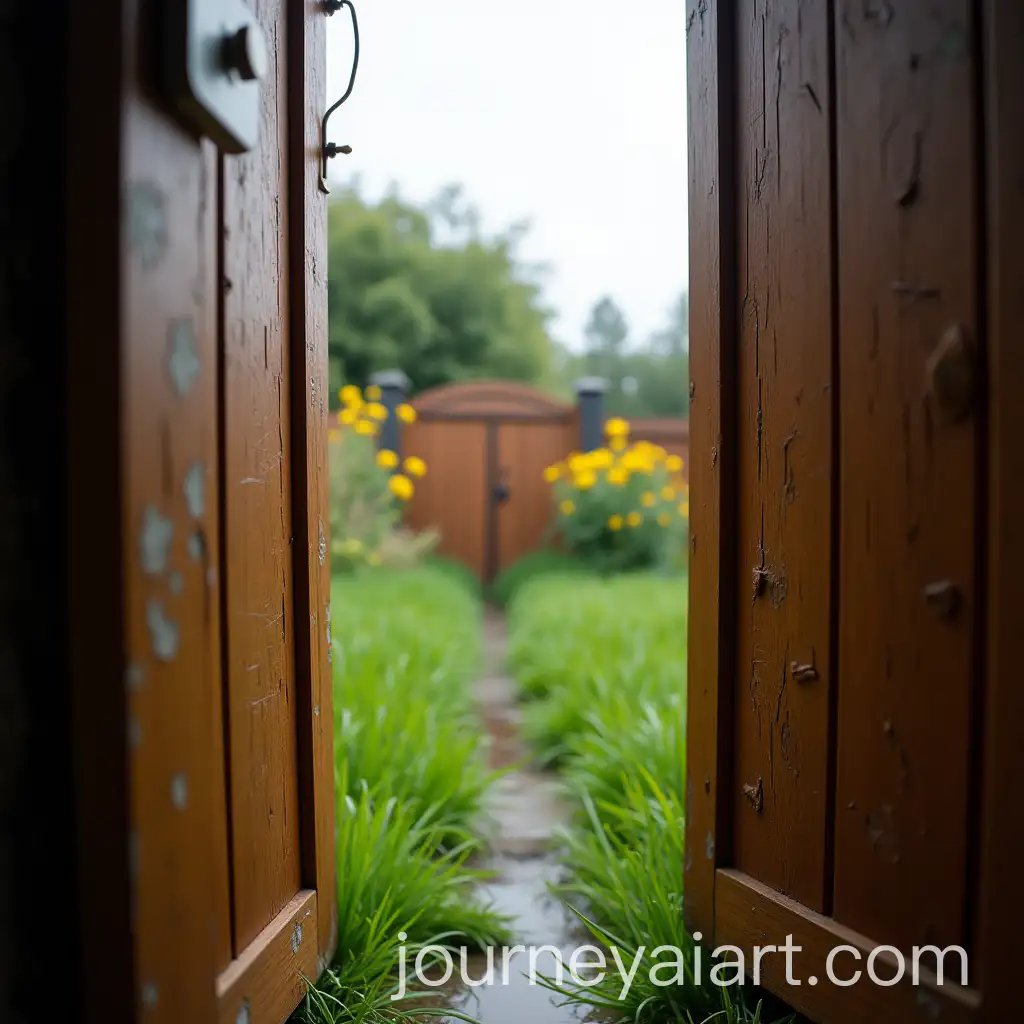 Cats-View-of-Garden-Gate-Surrounded-by-Wildflowers