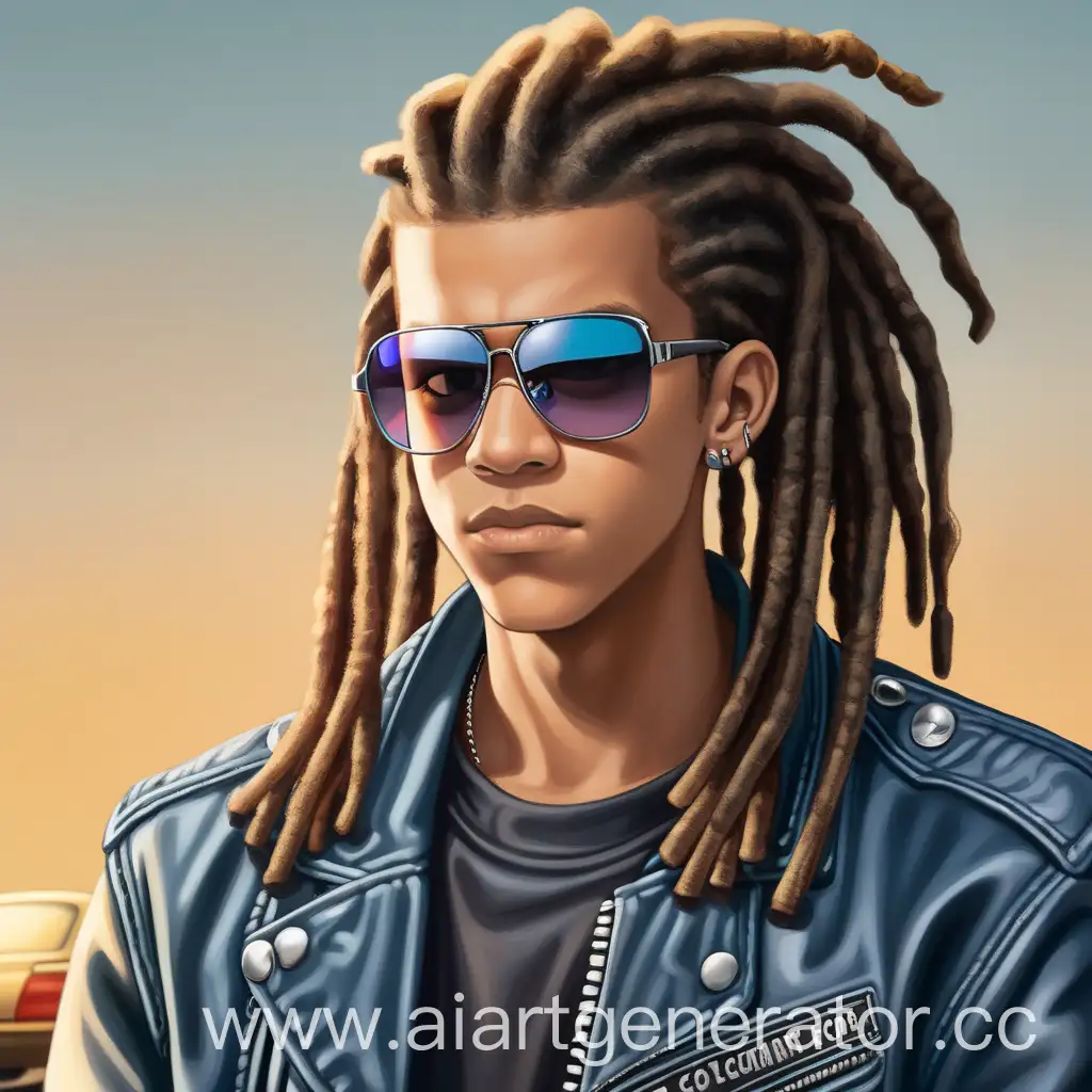 Biker-in-Sunglasses-with-Stylish-Teenager-in-Short-Trimmed-Dreads