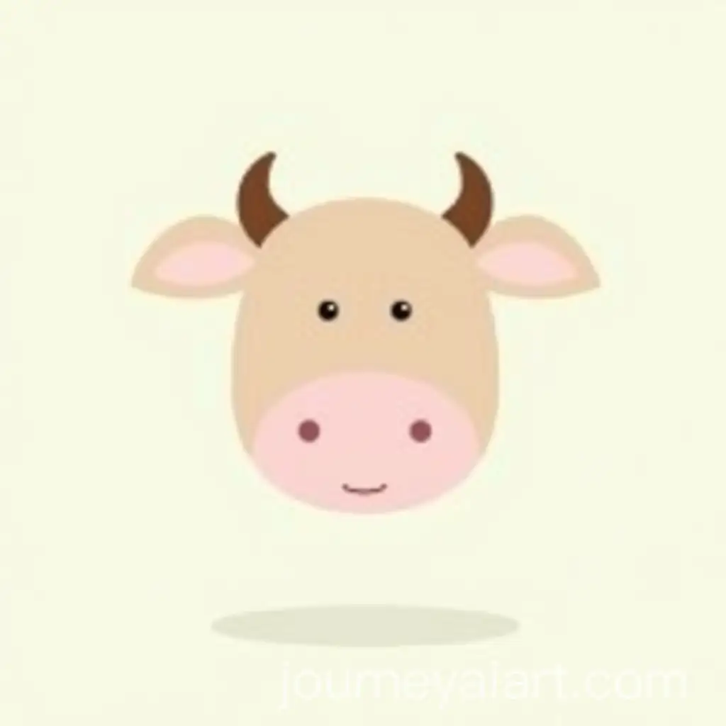 Simple-Flat-Pastel-Cow-Illustration