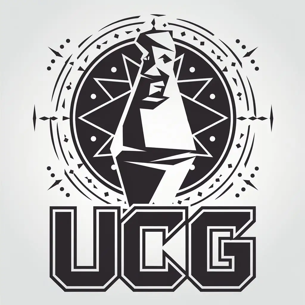 LOGO Design for UCG Vibrant Afrobeat Inspired Logo with Dynamic Shapes and Cultural Elements