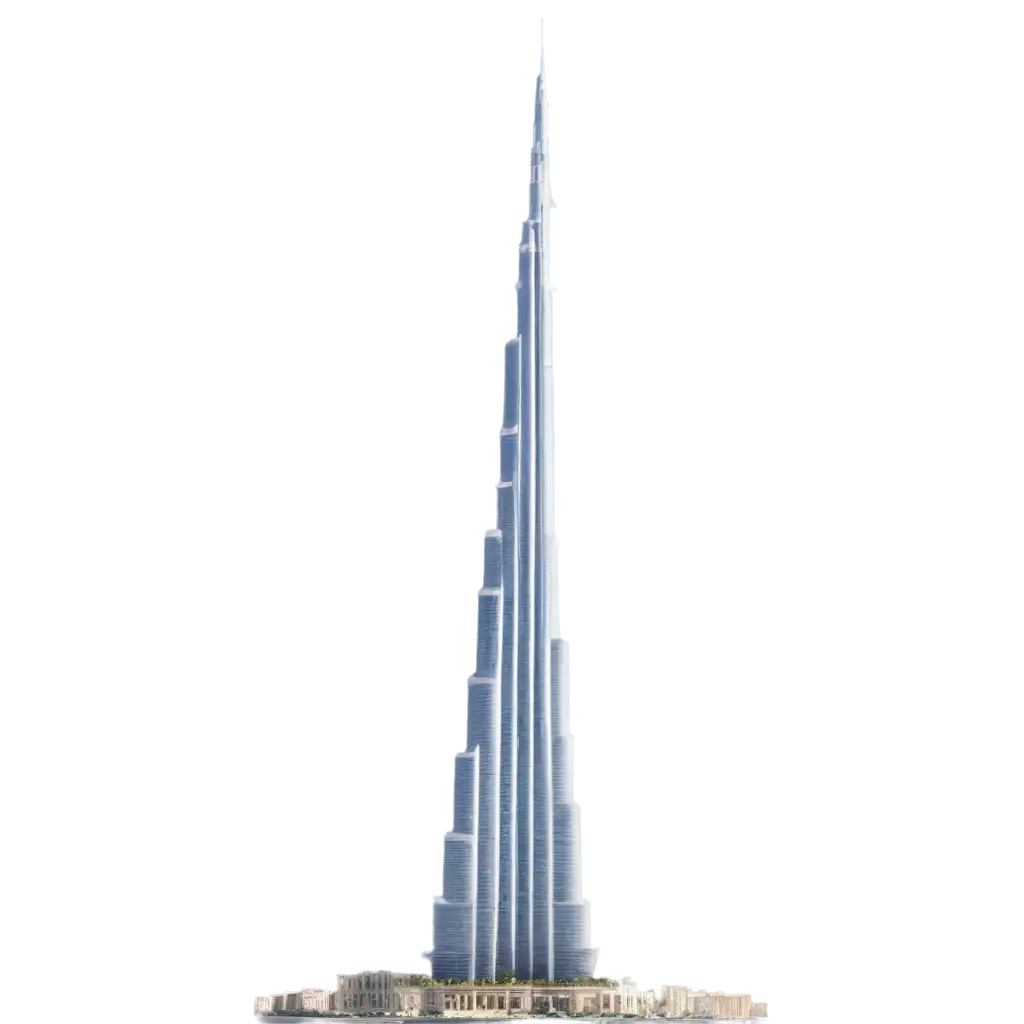 HighQuality-PNG-of-Burj-Khalifa-in-Full-White-Perfect-for-Any-Project