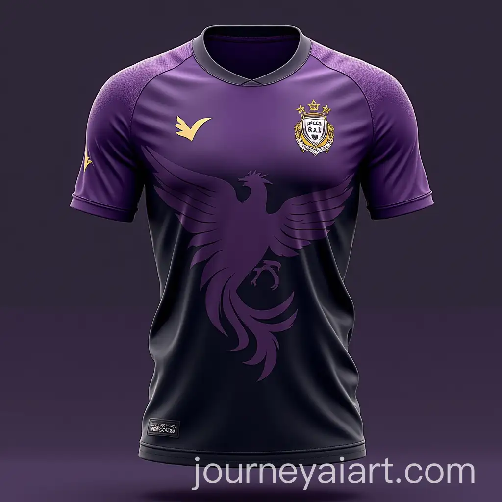 Soccer-Uniform-Design-Featuring-Purple-and-Black-Colors-with-Phoenix-Element