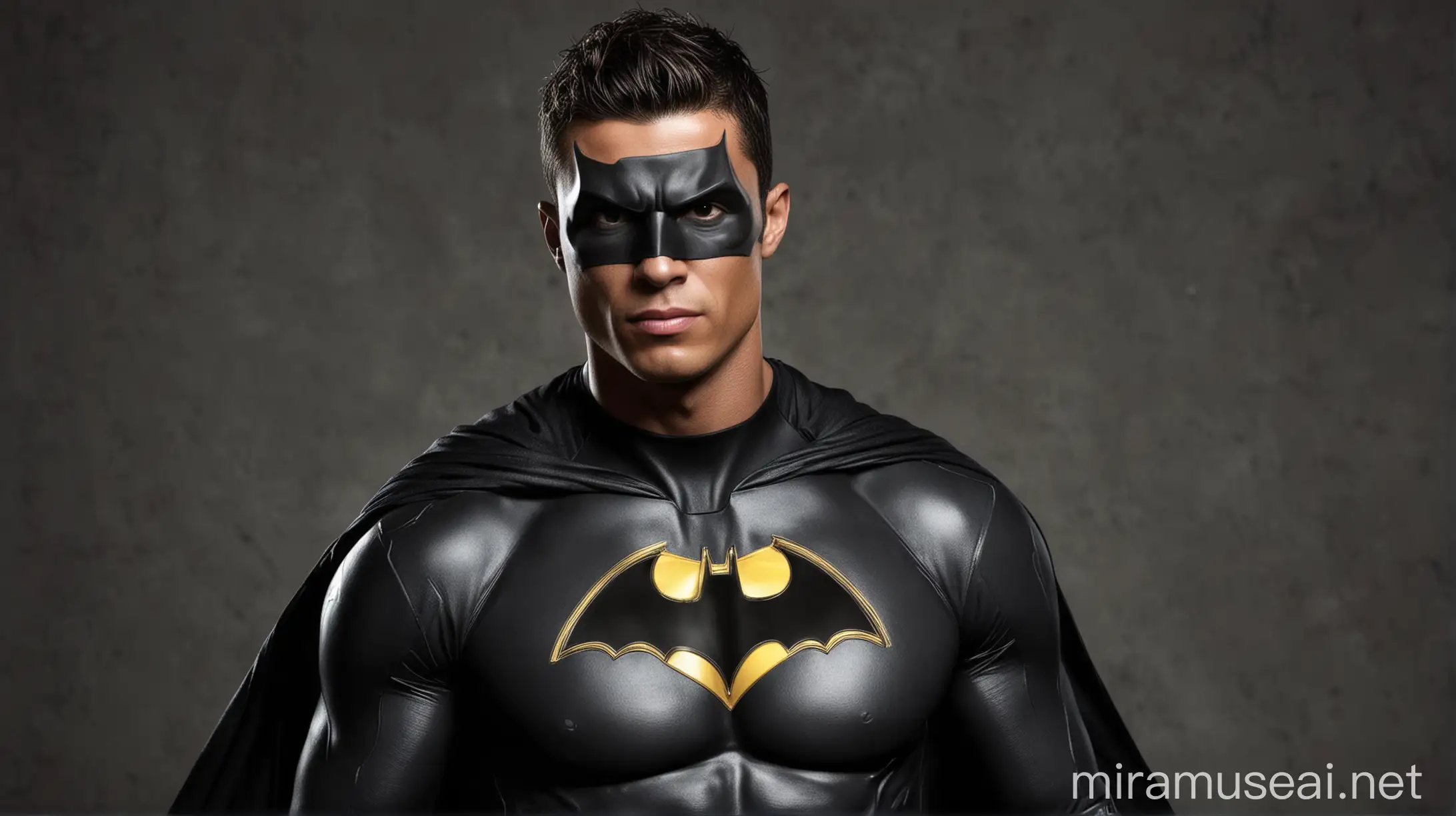 Half Body Cristiano Ronaldo as Batman