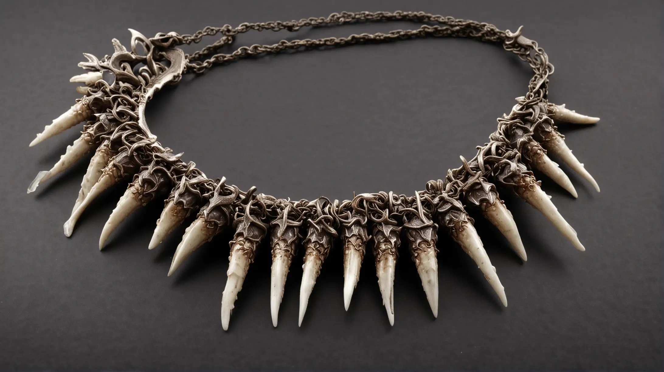 Necklace with Dragon Teeth Pendant