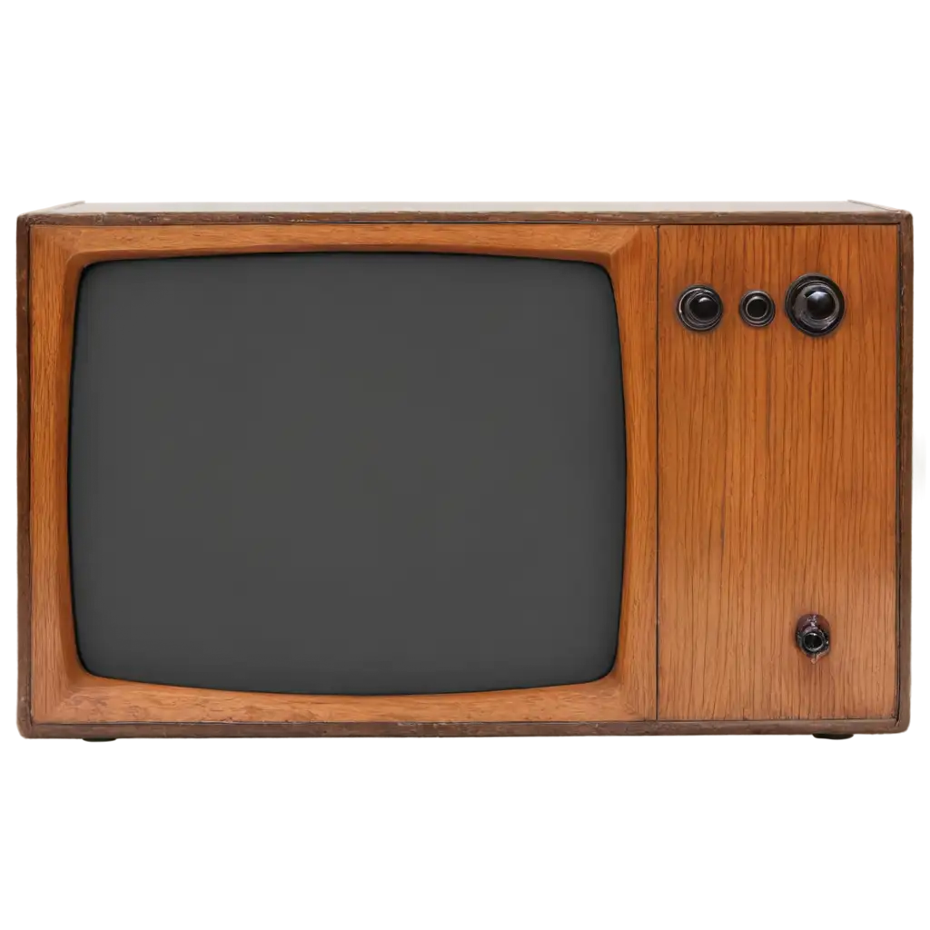 Retro-Wooden-TV-Box-PNG-with-Frame-Screen-Cut-Out-Vintage-Design-for-Transparent-Backgrounds