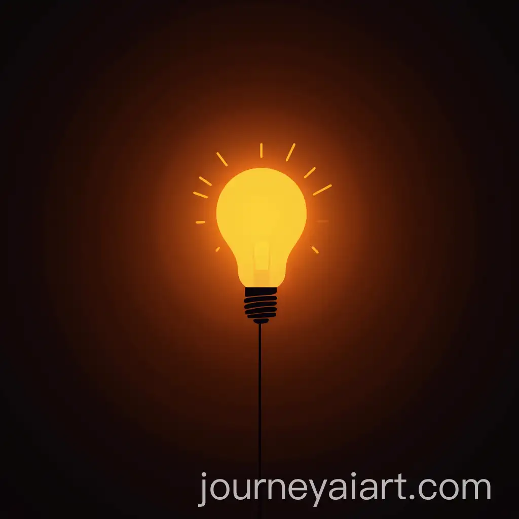 Glowing-Orange-Lamp-Hook-Line-Concept-for-Banner-or-Insight