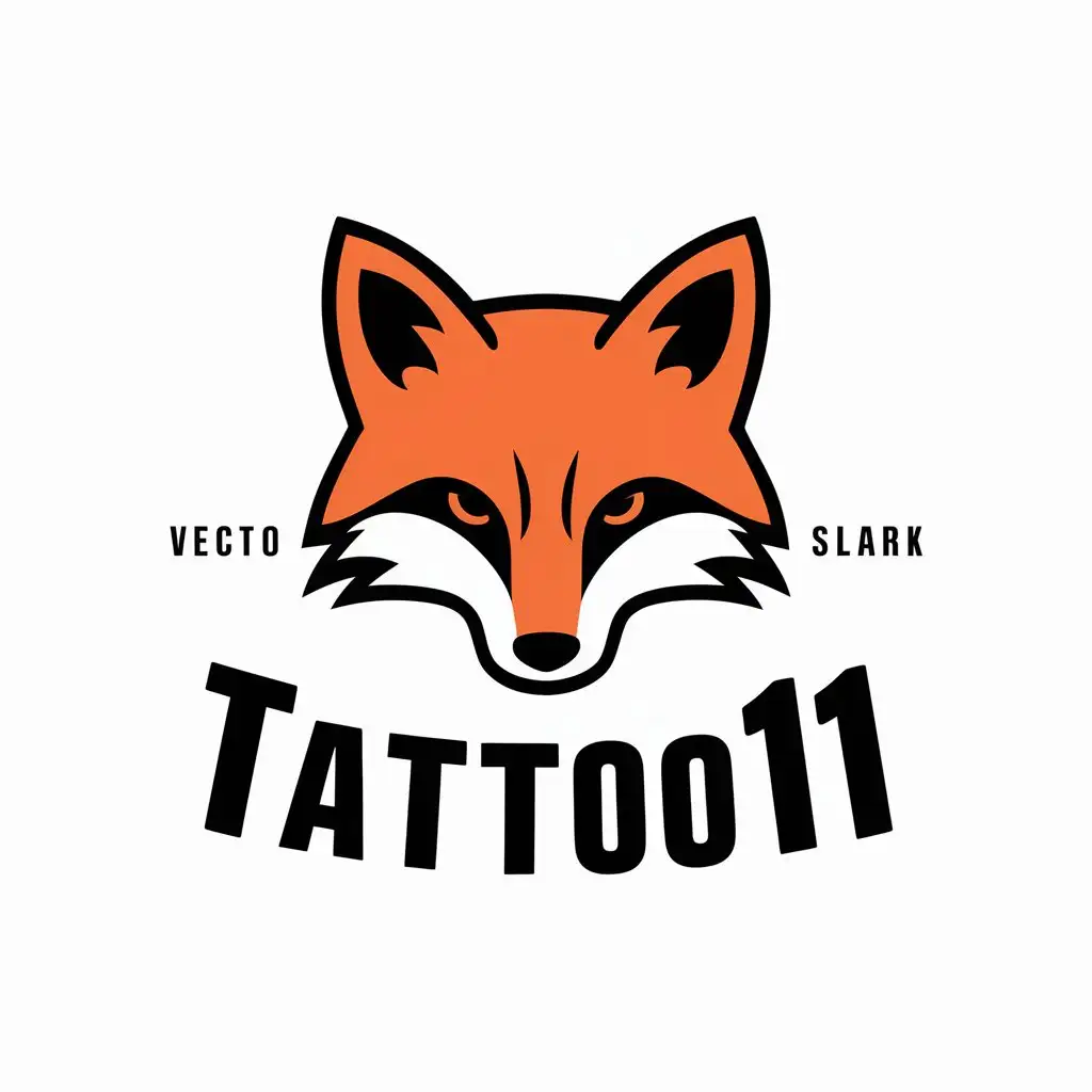 LOGO-Design-for-Tattoo11-Fox-Symbol-in-Modern-Style-on-Clear-Background