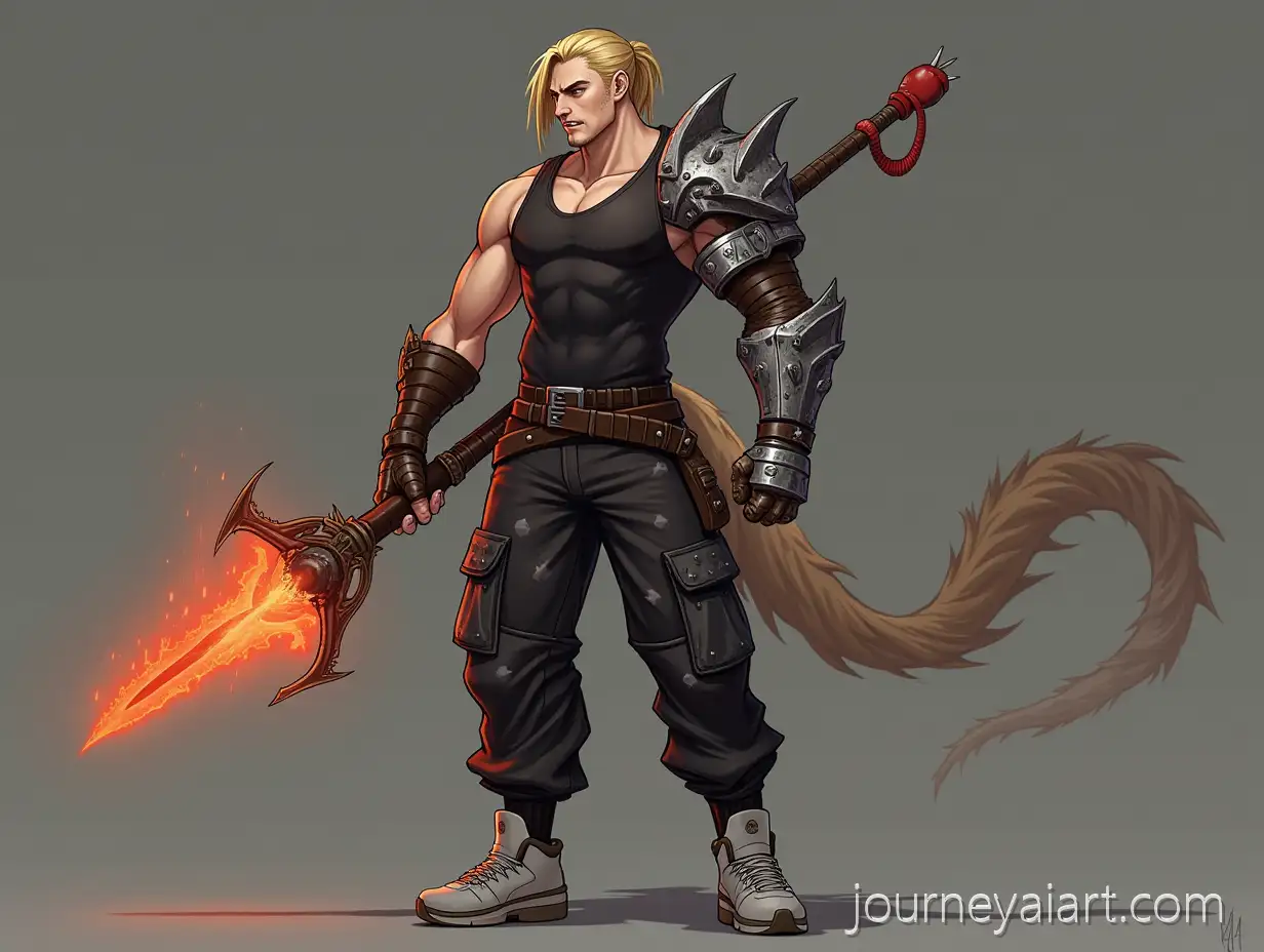 Fantasy-Fighter-with-Mechanical-Prosthetic-in-Arcane-Style