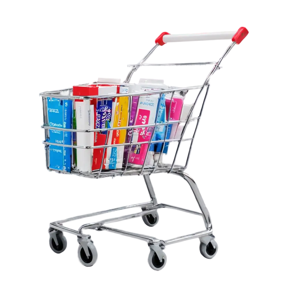 Shopping-Cart-with-Medicine-Tablets-PNG-Clear-and-Versatile-Image-for-Medical-and-Ecommerce-Use