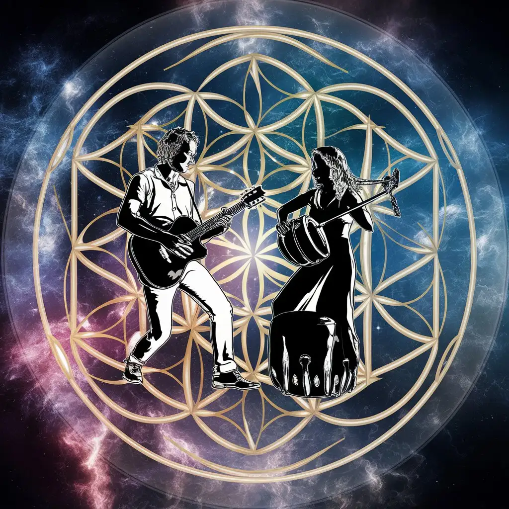 LOGO-Design-for-Deep-Space-Musician-Duo-with-Cosmic-Flower-of-Life