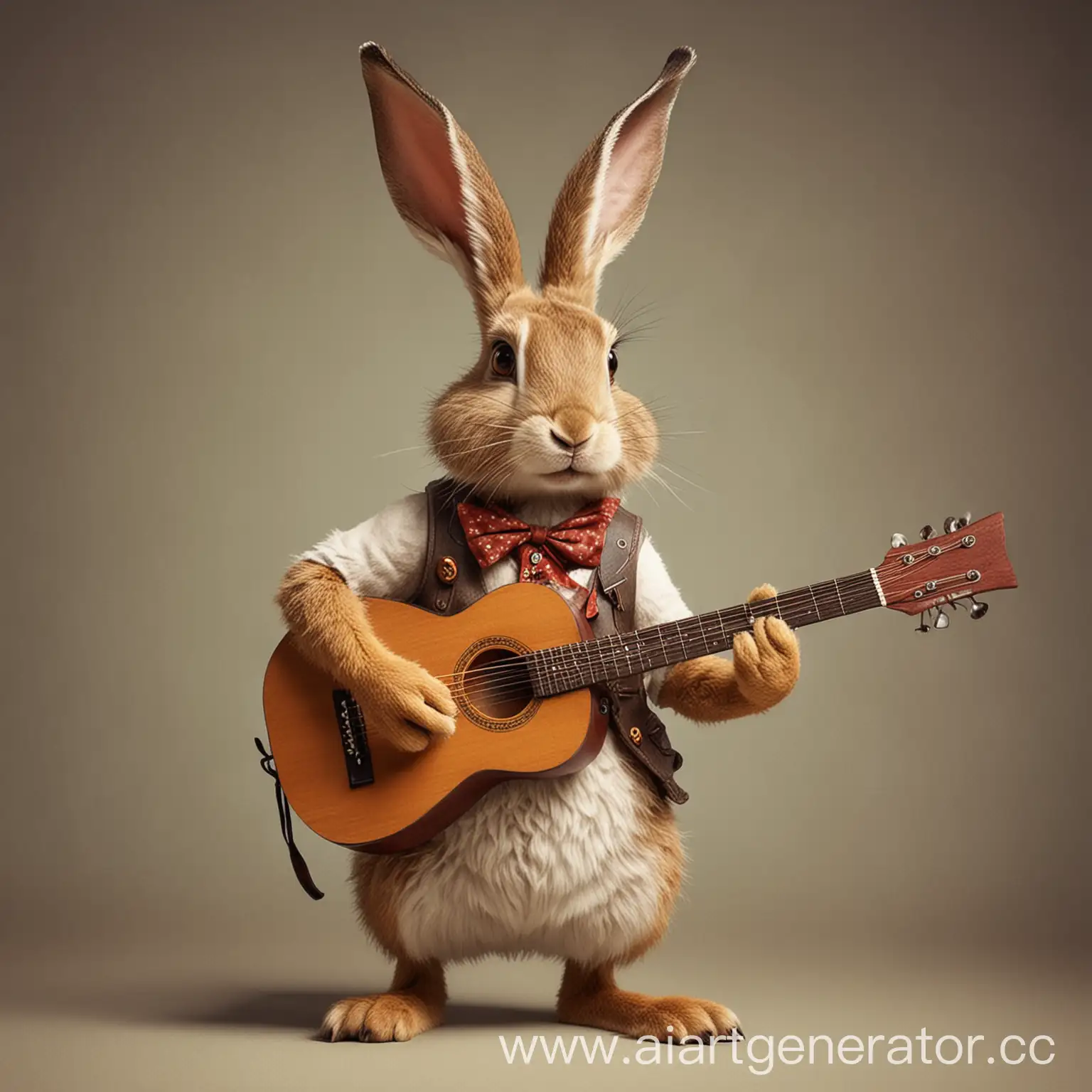 Adorable-Bunny-Bard-Playing-Guitar-on-Two-Paws