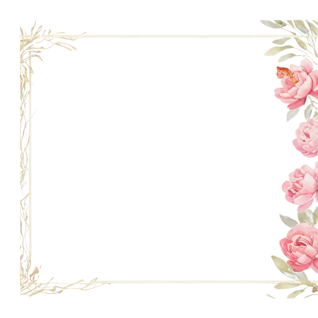 Elegant-Watercolor-Pink-Floral-Border-PNG-for-Versatile-Design-Applications