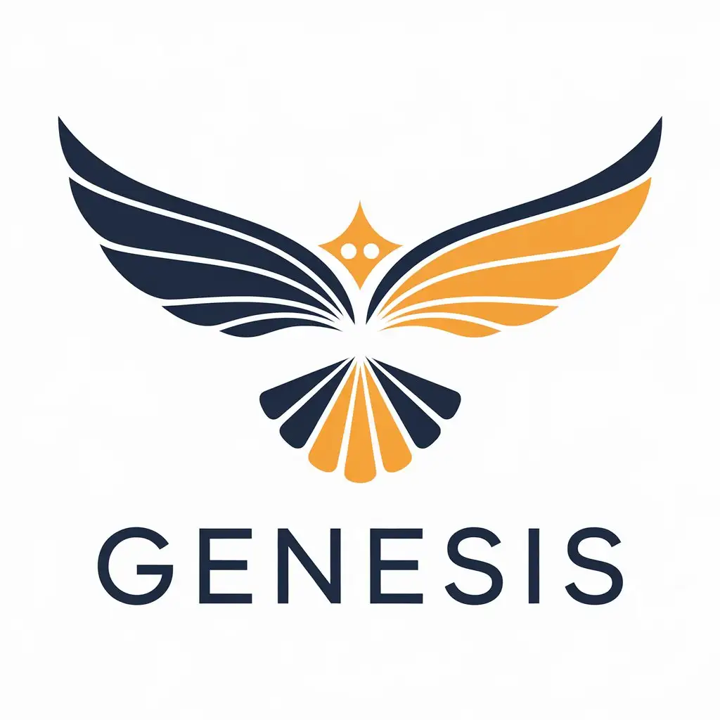 a vector logo design,with the text "Genesis", main symbol:Garuda,Moderate,be used in Internet industry,clear background