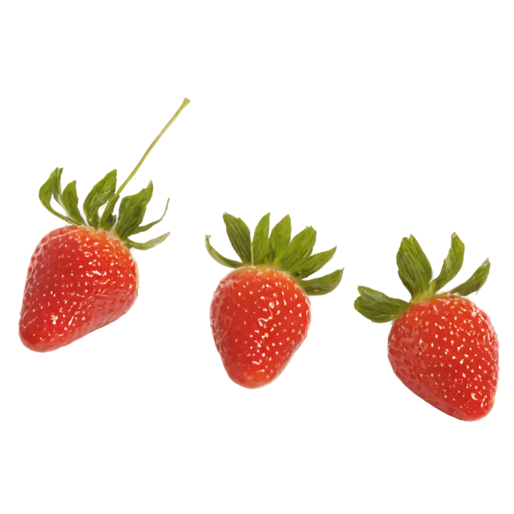 Three-Strawberries-PNG-Image-Fresh-and-Vibrant-Fruits-in-HighQuality-Format