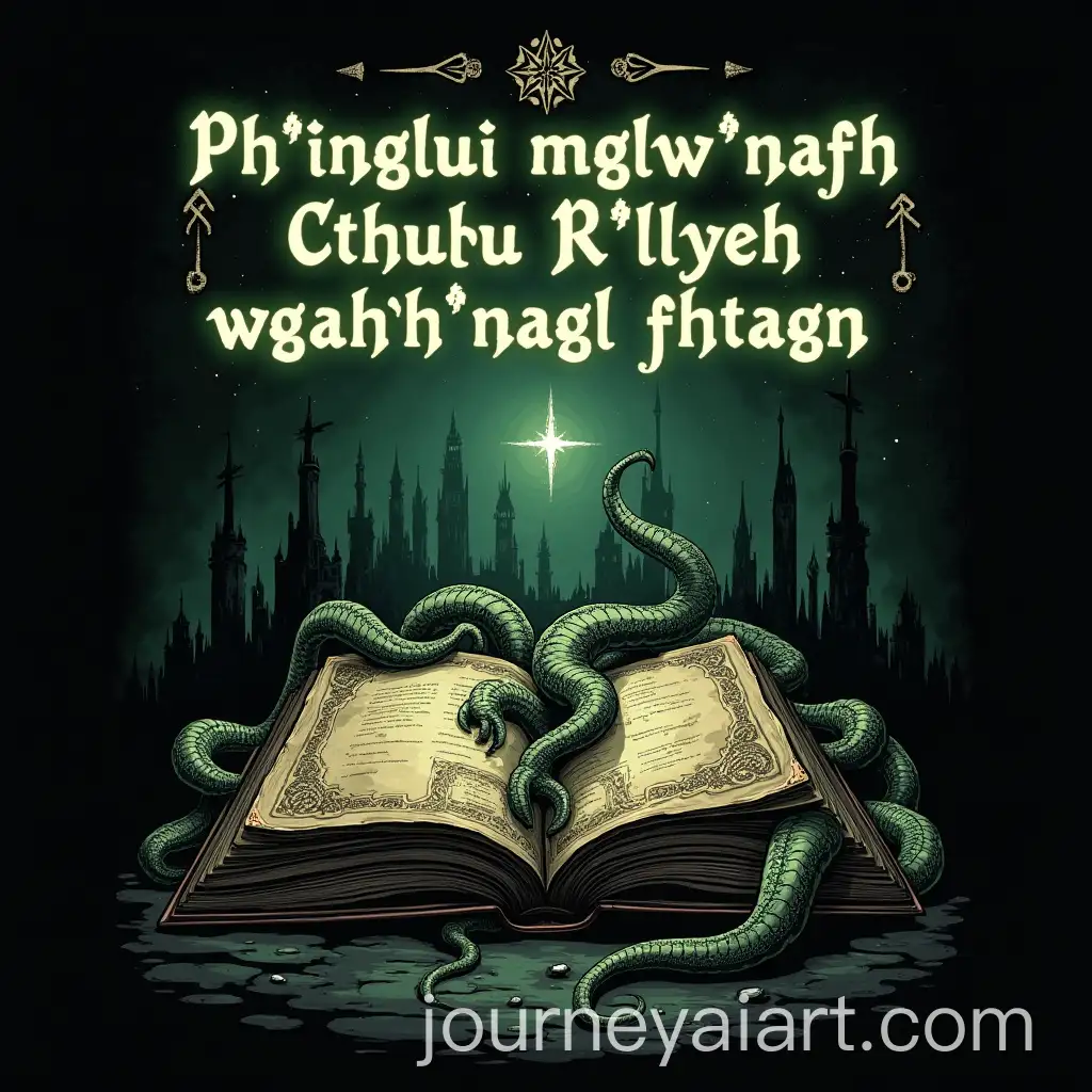 Lovecraftian-Tshirt-Design-with-Cthulhu-and-Ancient-Symbols