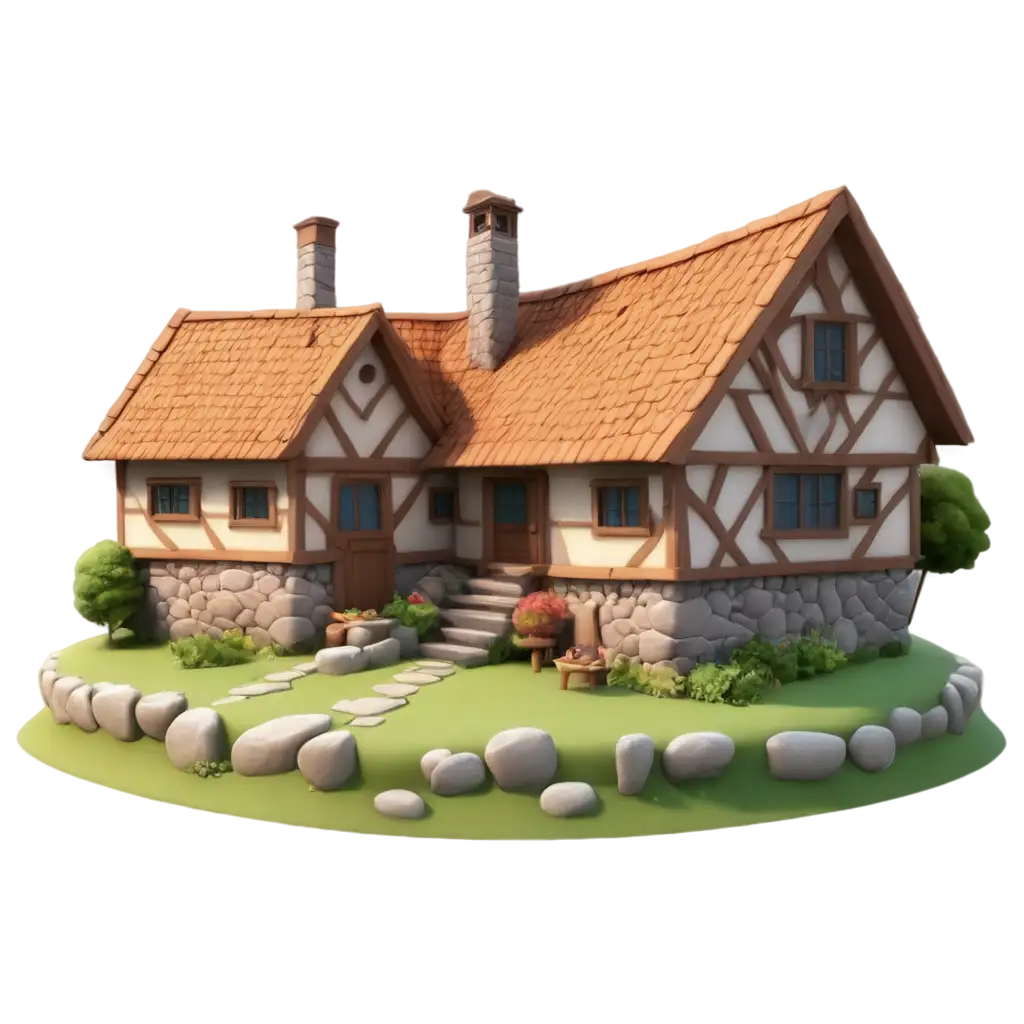 Village-3D-Cartoon-PNG-Image-Enchanting-Digital-Artwork-for-Creative-Projects